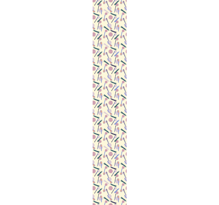 Papel pintado ornamental elegante motivo de utensilios - TenVinilo