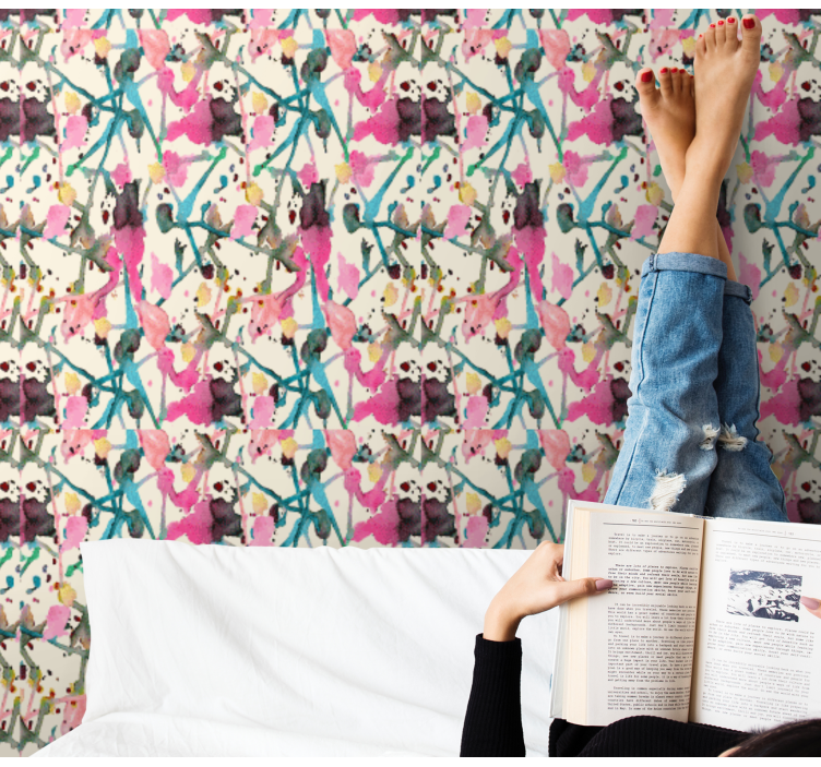 Papel pintado infantil pinturas acuarela - TenVinilo