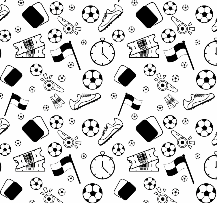 Papel pintado nórdico motivos de futbol - TenVinilo