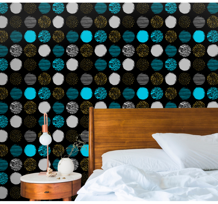 Papel pintado geométrico conjunto de puntos geométricos - TenVinilo