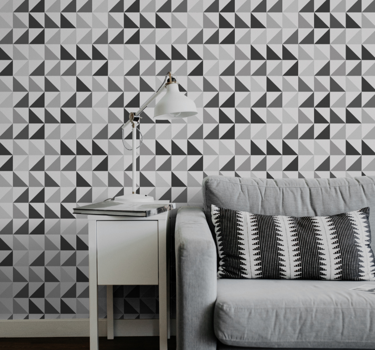 Papel pintado geométrico matriz de triángulos geométricos - TenVinilo