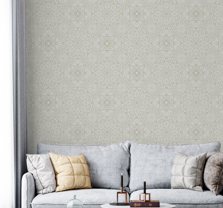 Papel pintado floral Patrones de mandala - TenVinilo