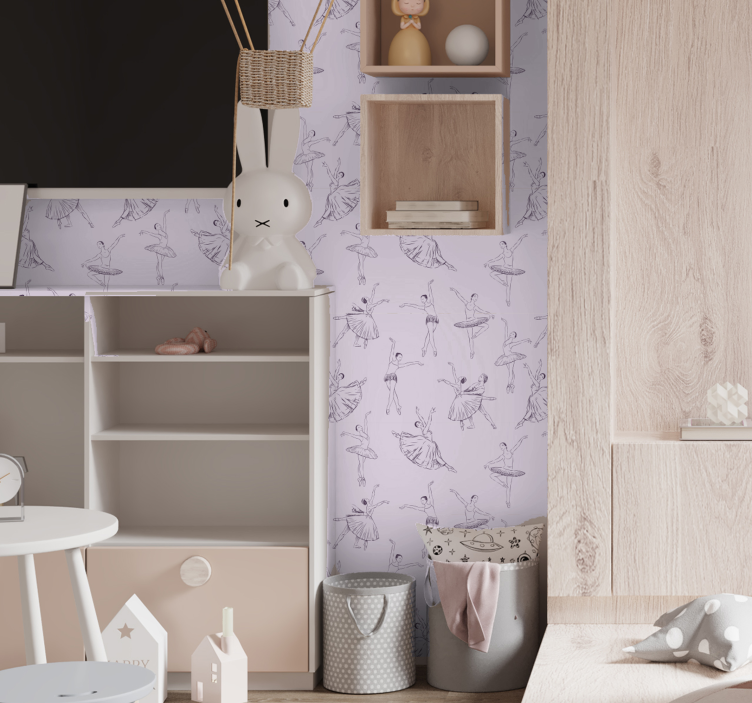 Papel para pared infantil Ballet - TenVinilo