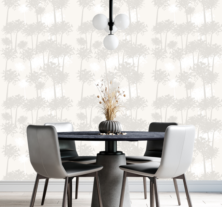 Papel pintado árboles bosque silueta - TenVinilo