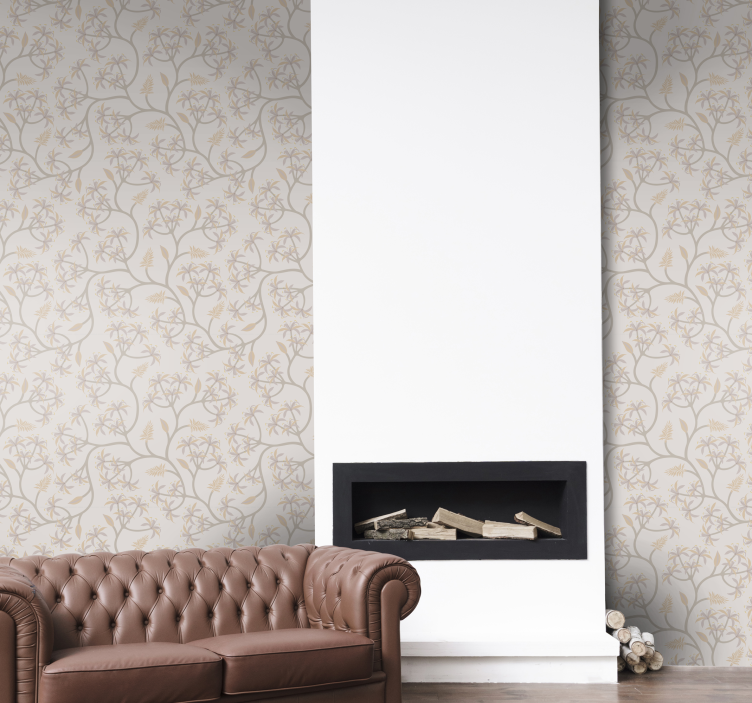 Papel pintado floral elegantes motivos florales - TenVinilo