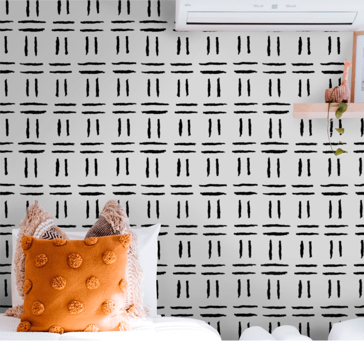 Papel pintado nórdico configuración de línea geométrica - TenVinilo