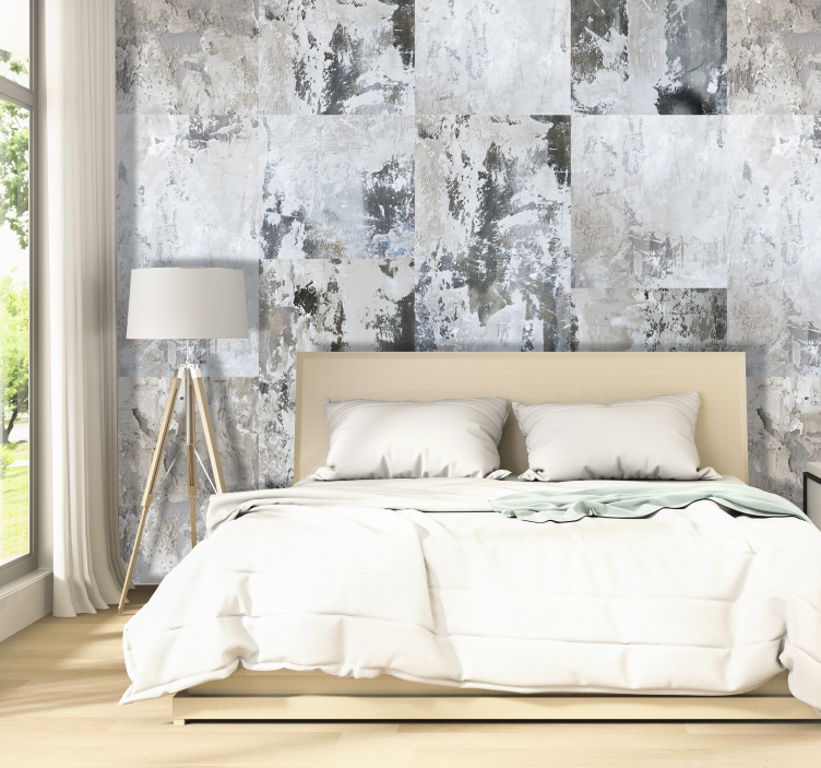 Papel pintado hormigón de tonos grises - TenVinilo