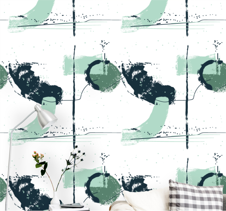 Papel pintado abstracto formaciones geométricas abstractas - TenVinilo