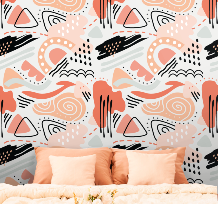 Papel pintado abstracto formas abstractas - TenVinilo