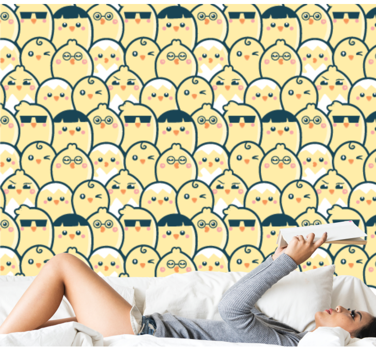 Papel pintado animal lindo patrón de búhos - TenVinilo