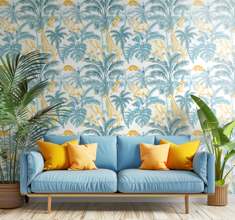 Papel pintado animales patrón africano - TenVinilo