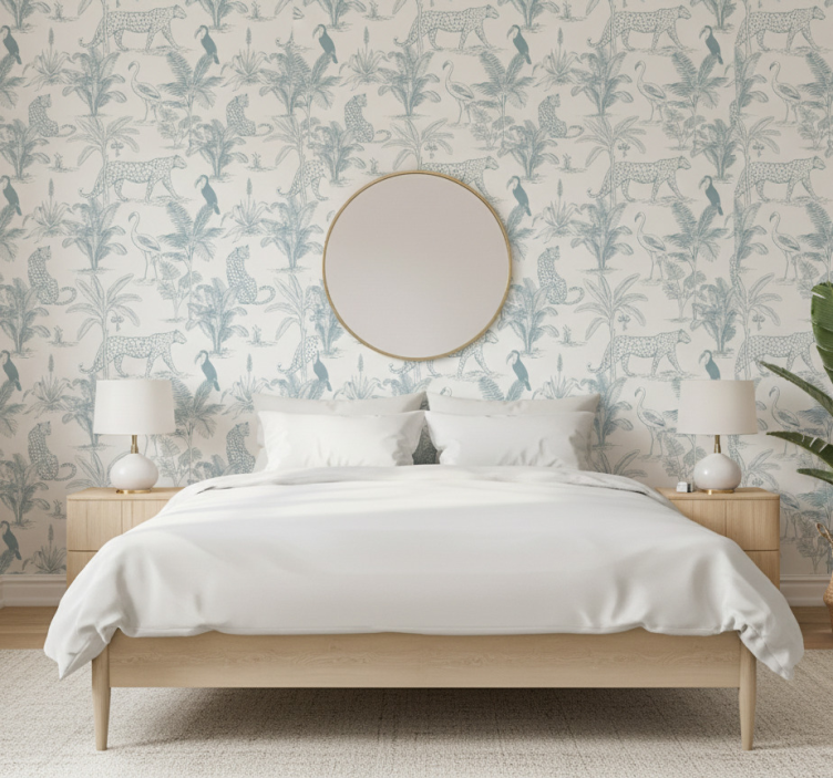 Papel pintado animales soberbios tropicales - TenVinilo