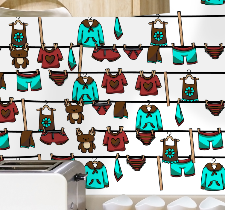 Papel pintado animales tema del oso de lavandería - TenVinilo