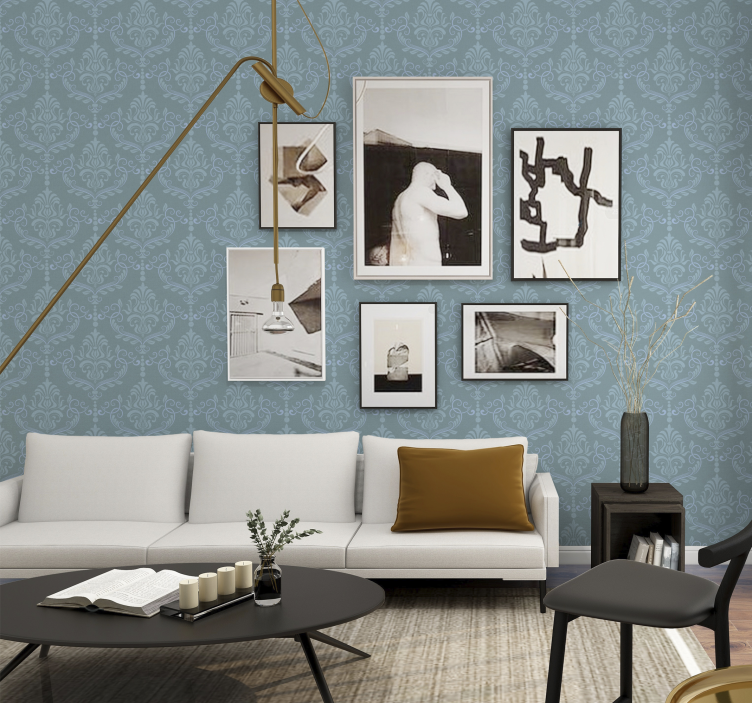 Papel pintado barroco elegante estilo ornamentado - TenVinilo