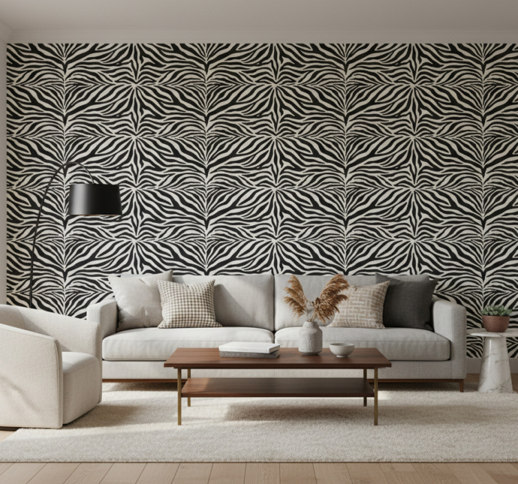 Papel pintado cebra patrón de cebra realista - TenVinilo