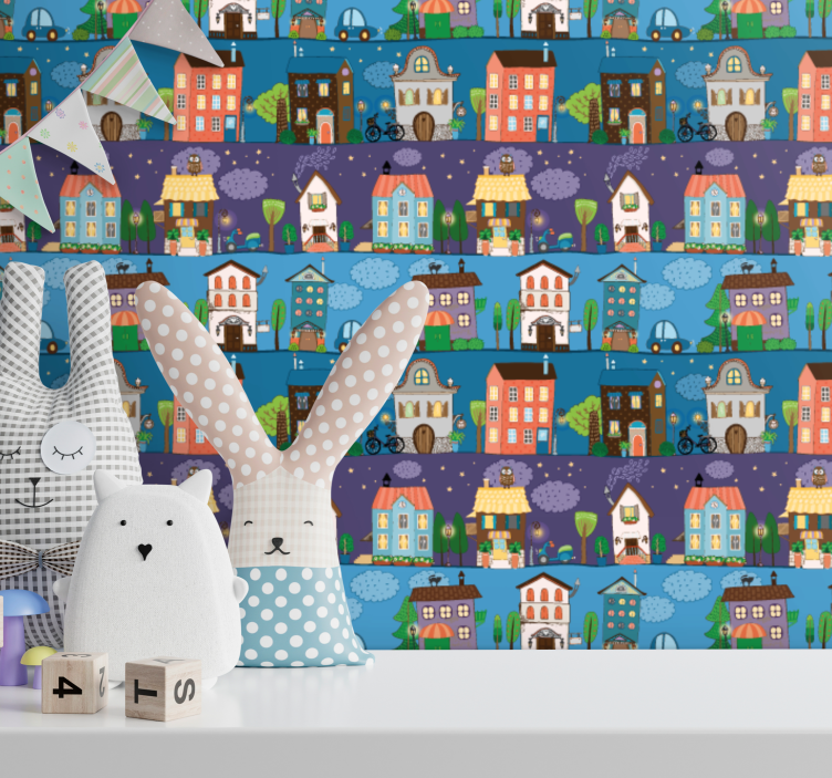 Papel pintado ciudades hora del cuento urbano - TenVinilo