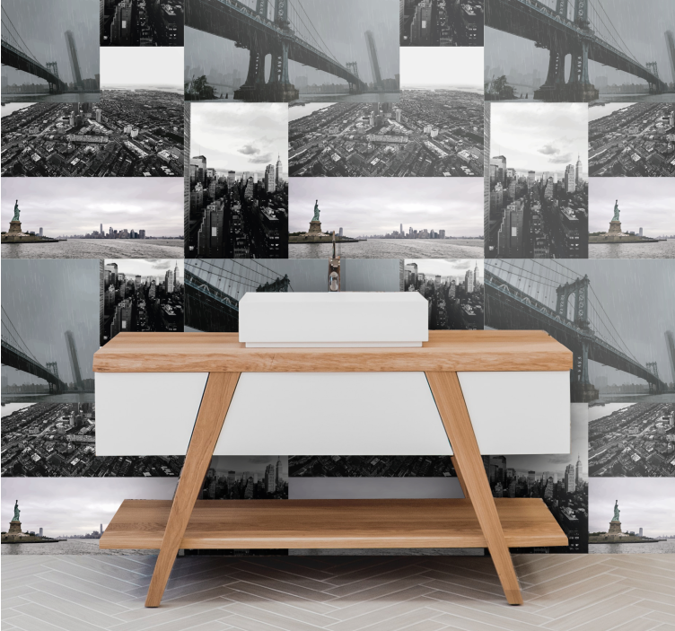 Papel pintado ciudades montaje metropolitano - TenVinilo