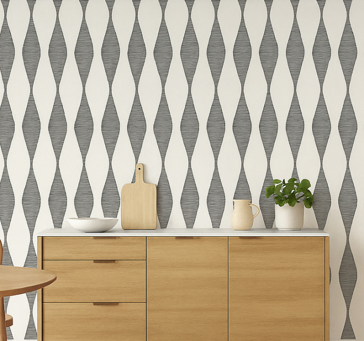 Papel pintado cocina motivo beige rabaul ikat - TenVinilo