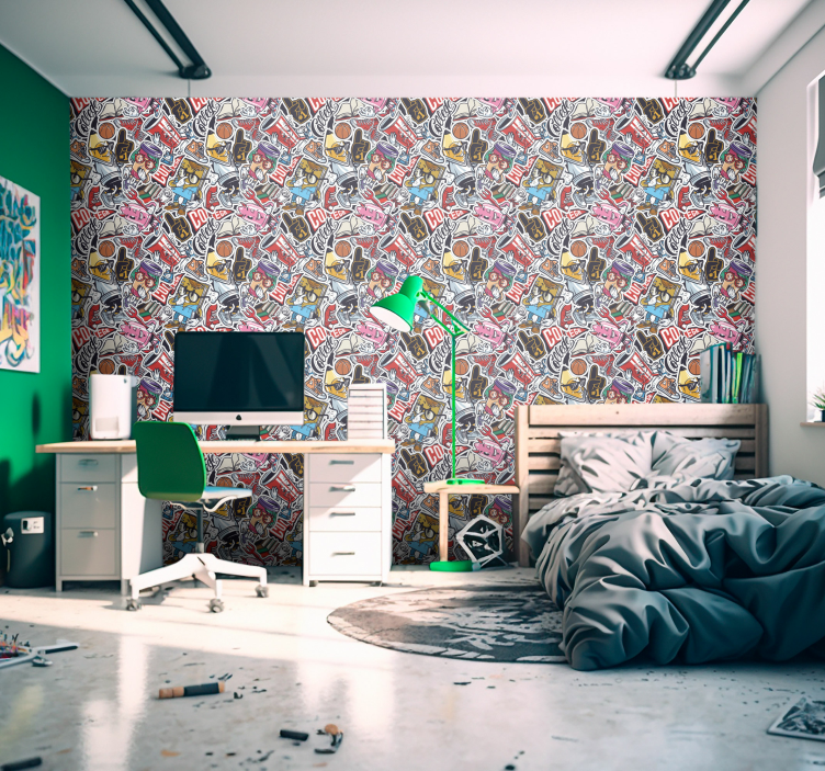 Papel pintado arte urban bomb - TenVinilo