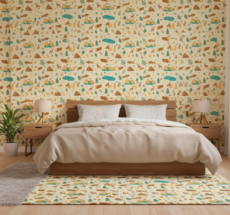 Papel pintado dormitorio aventura en la montaña - TenVinilo