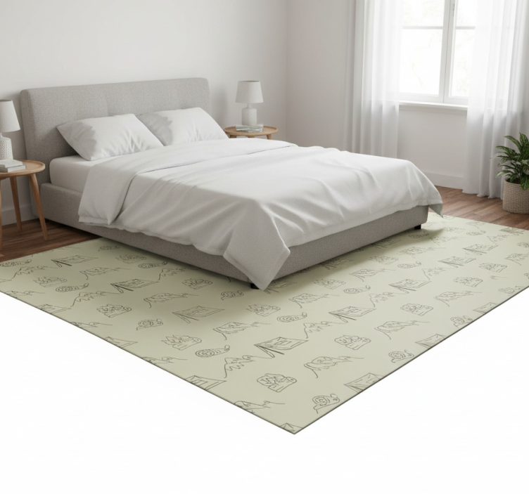 Papel pintado dormitorio dibujos de camping - TenVinilo