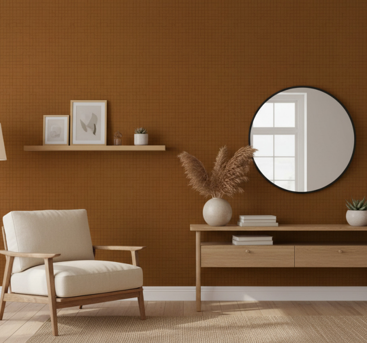 Papel pintado dormitorio efecto tela estilo japandi - TenVinilo