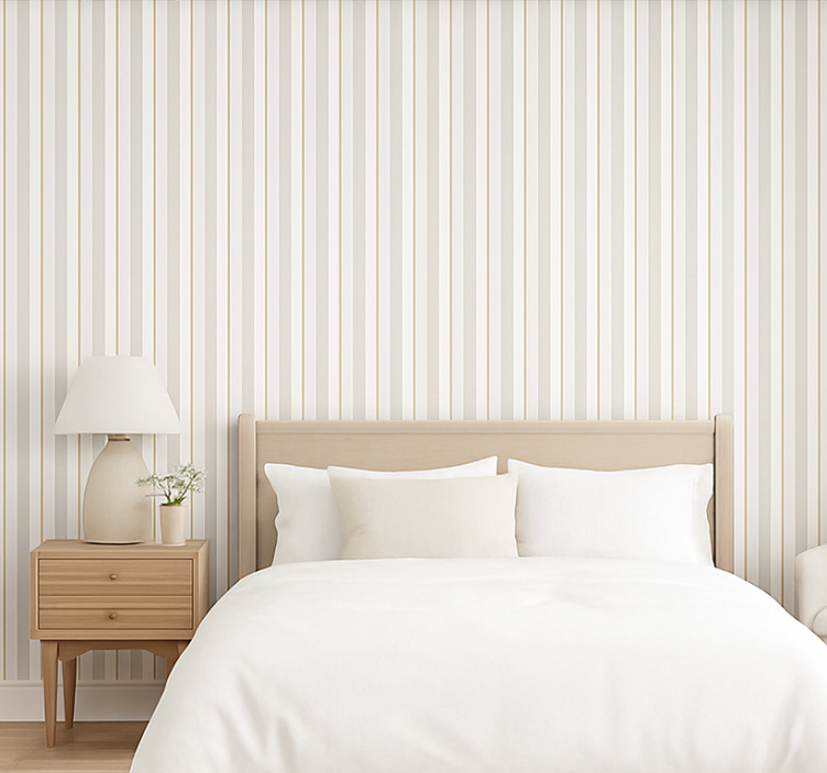 Papel pintado dormitorio matrimonio acuarela gris - TenVinilo