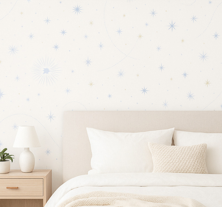 Papel pintado dormitorio matrimonio estrella celestial - TenVinilo