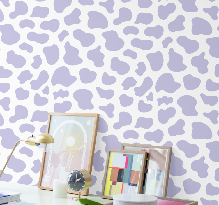 Papel pintado leopardos manchas moradas - TenVinilo