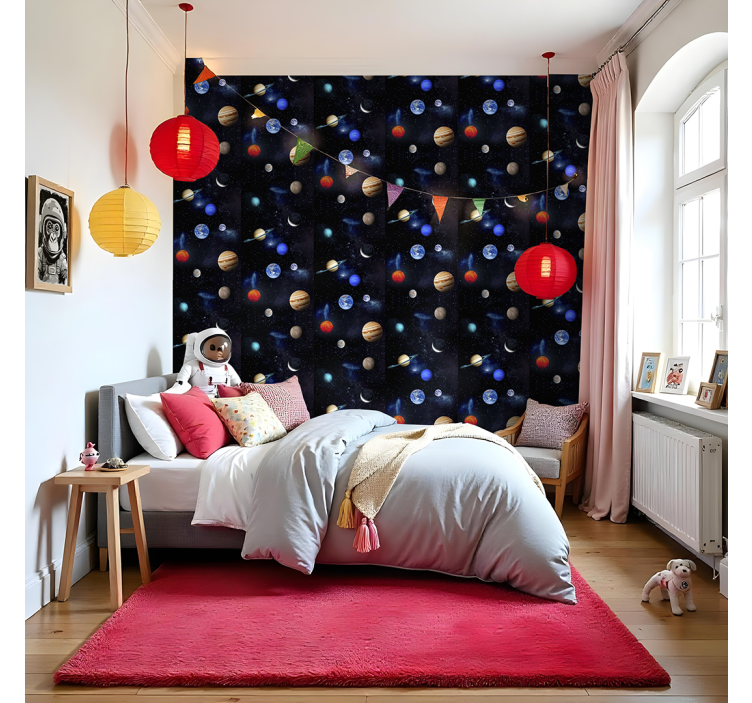 Papel pintado estrellas cosmos espacio planetas - TenVinilo