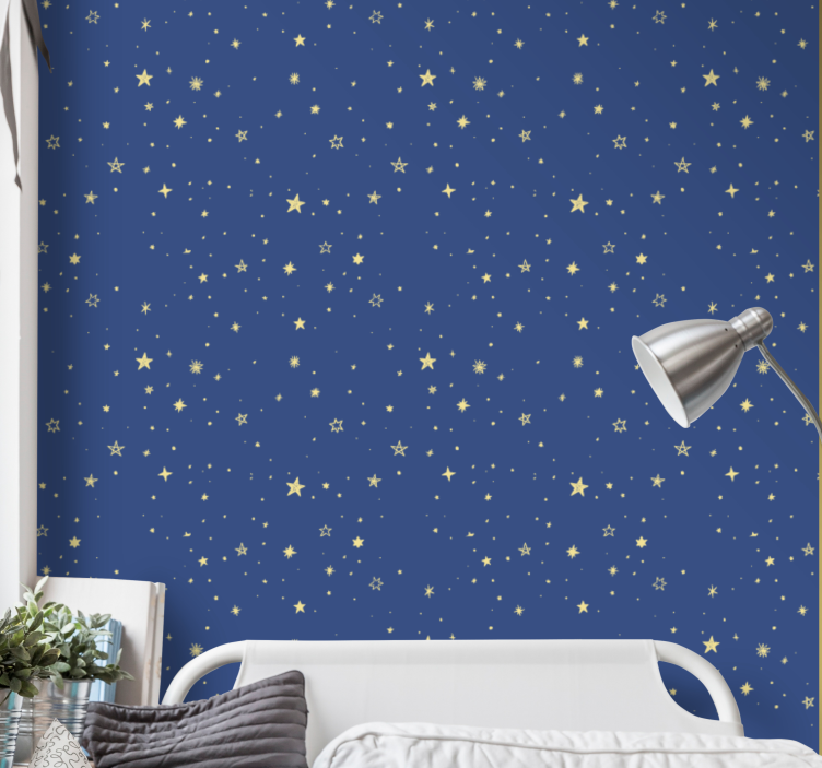 Papel pintado estrellas inspiración de la noche estrellada - TenVinilo