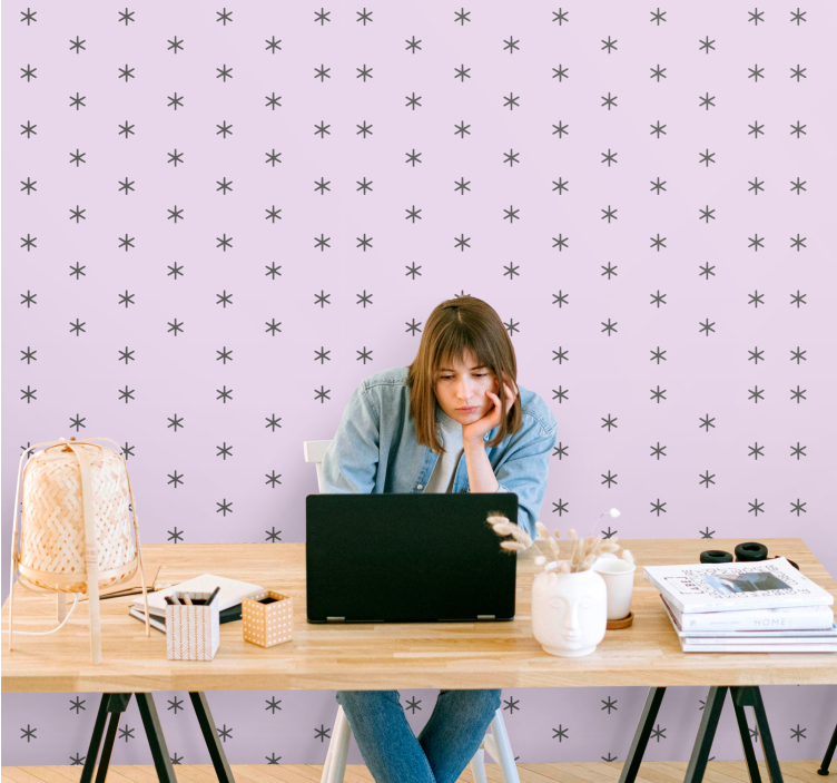 Papel pintado estrellas pared de acento estrellada - TenVinilo