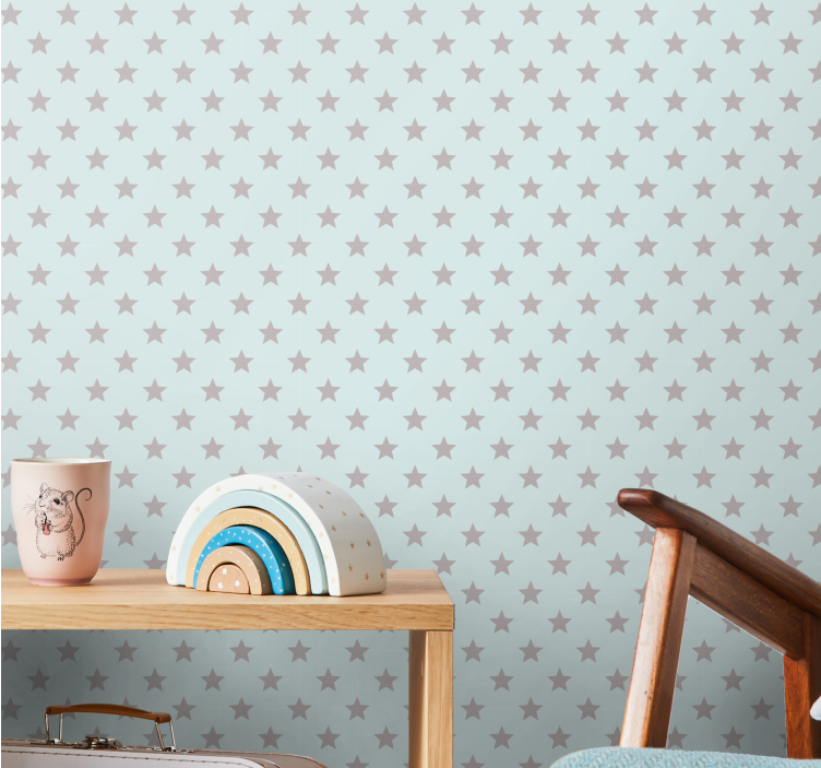 Papel pintado estrellas patrón de estrella - TenVinilo