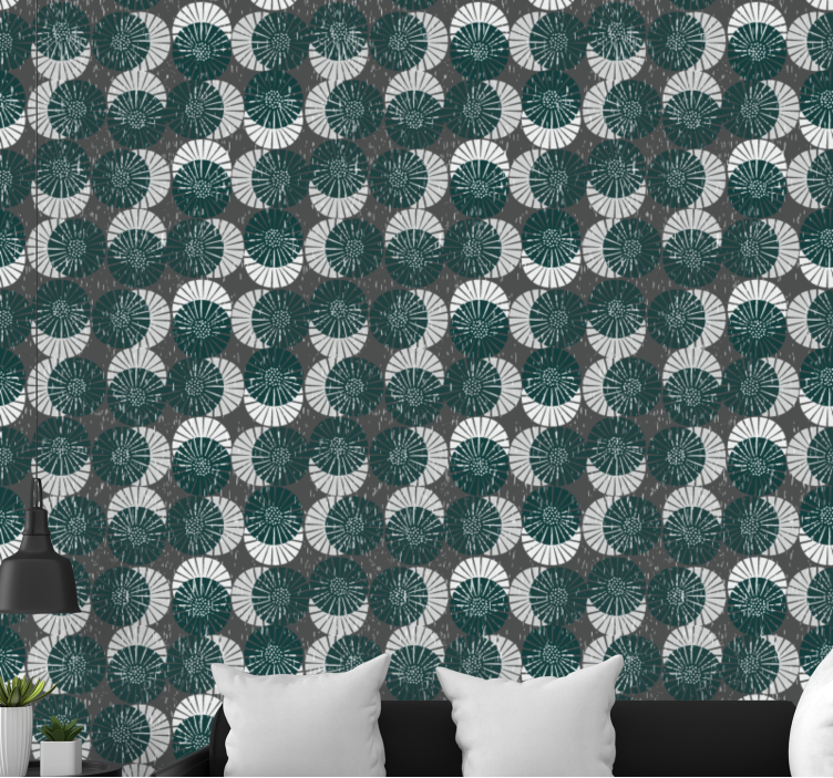 Papel pintado lunares patrón de tonos oscuros - TenVinilo