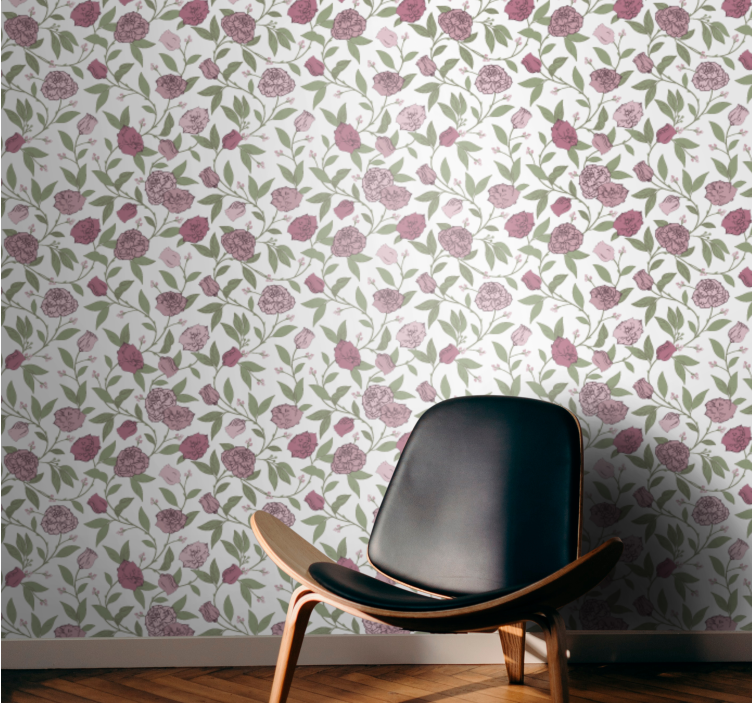 Papel pintado flores encanto floral - TenVinilo