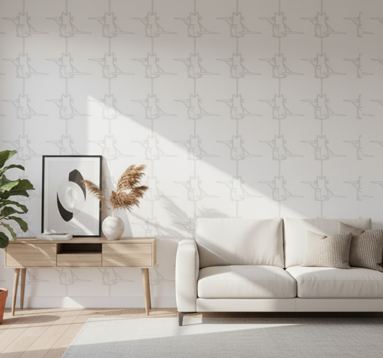 Papel pintado gatos contorneados - TenVinilo