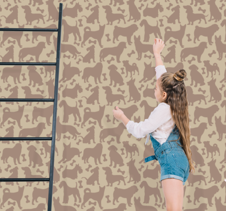 Papel pintado perros motivos felinos - TenVinilo