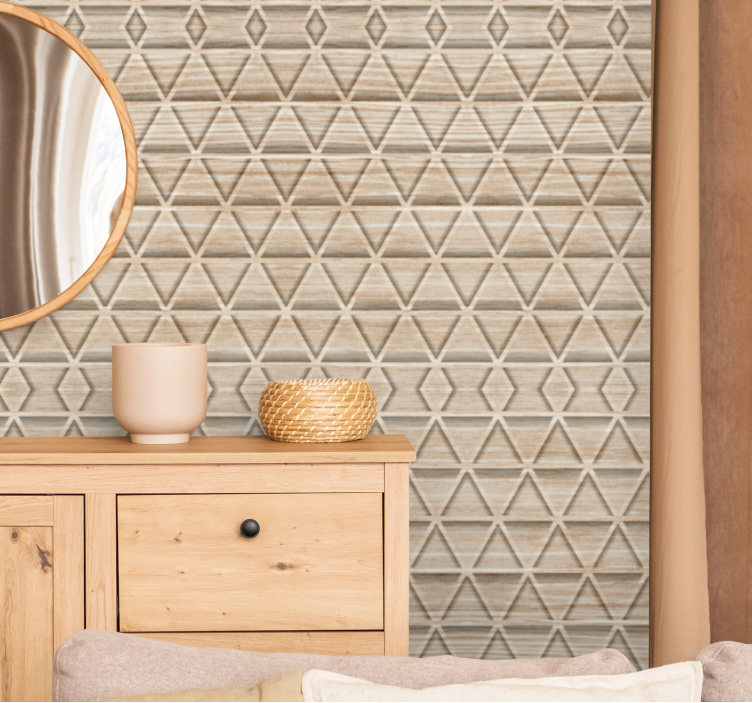 Papel pintado triángulos capas de textura 3d - TenVinilo