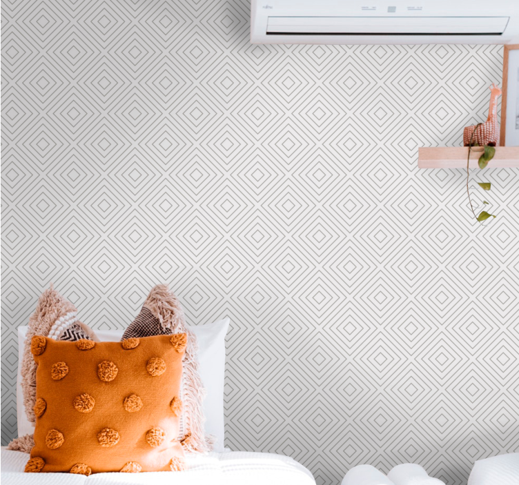 Papel pintado geométrico forma geométrica de diamante - TenVinilo