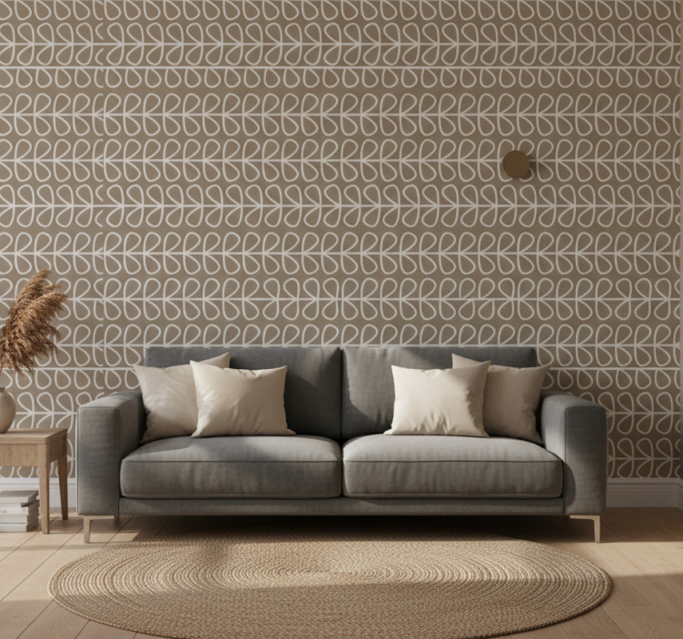 Papel pintado geométrico patrón de bucles geométricos - TenVinilo