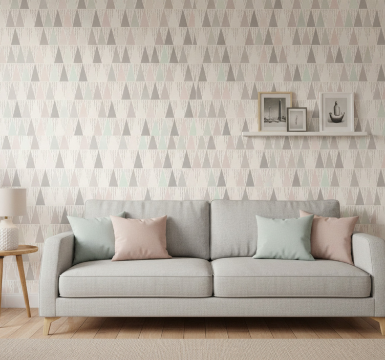 Papel pintado geométrico triángulo - TenVinilo