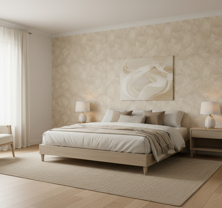 Papel pintado hojas estilo abstracto chic - TenVinilo