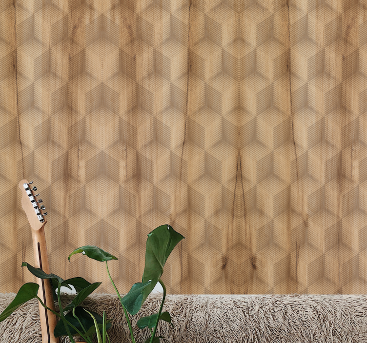 Papel pintado texturas motivo de cubos 3d - TenVinilo