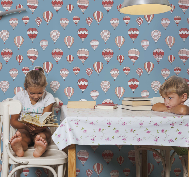 Papel pintado infantil diseño con motivo de globo - TenVinilo