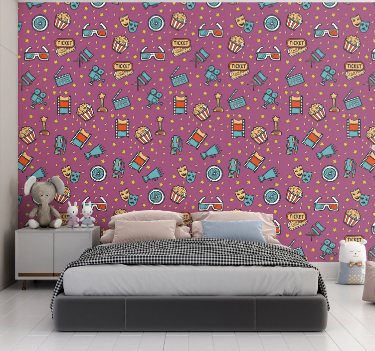 Papel pintado infantil para cinéfilos - TenVinilo