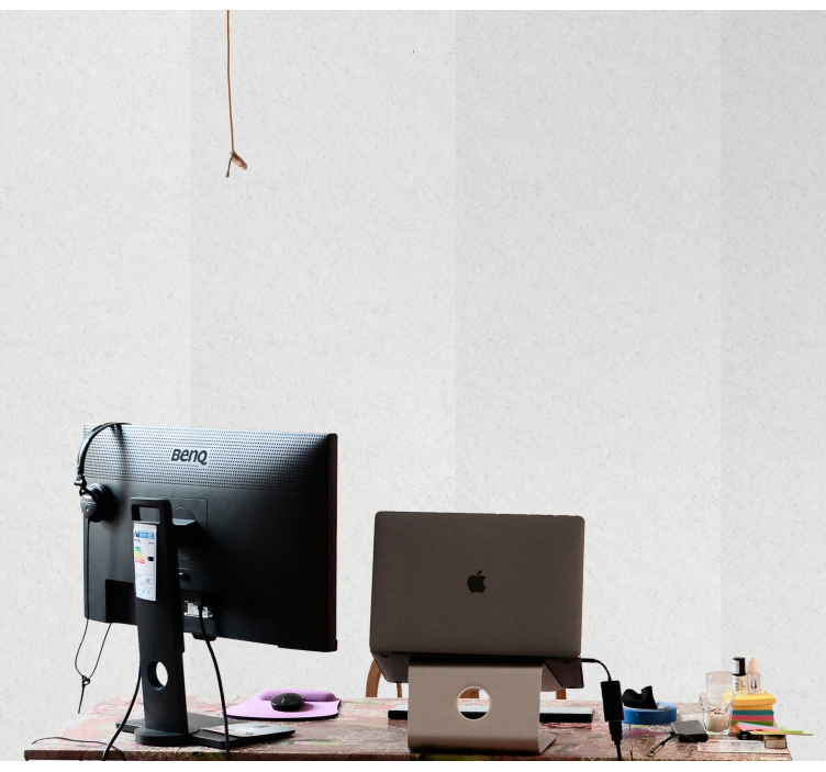 Papel pintado ladrillos espacio de trabajo minimalista - TenVinilo