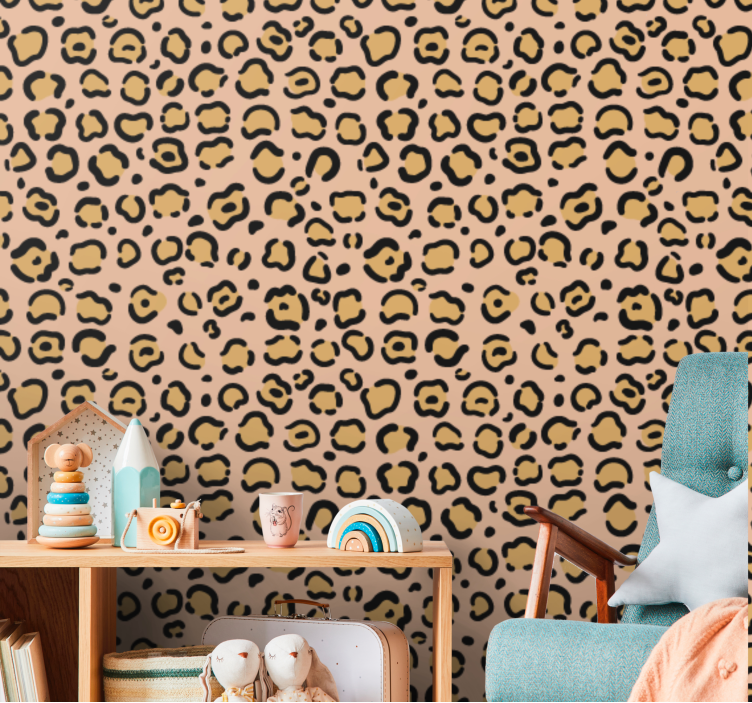 Papel pintado leopardos imprimir diseño elegante - TenVinilo