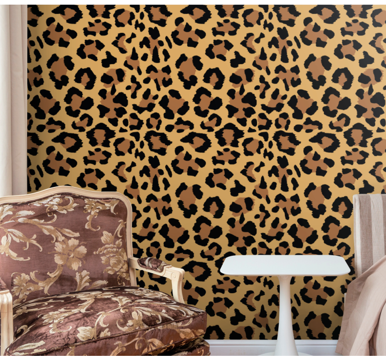 Papel pintado leopardos patrón de manchas de leopardo - TenVinilo