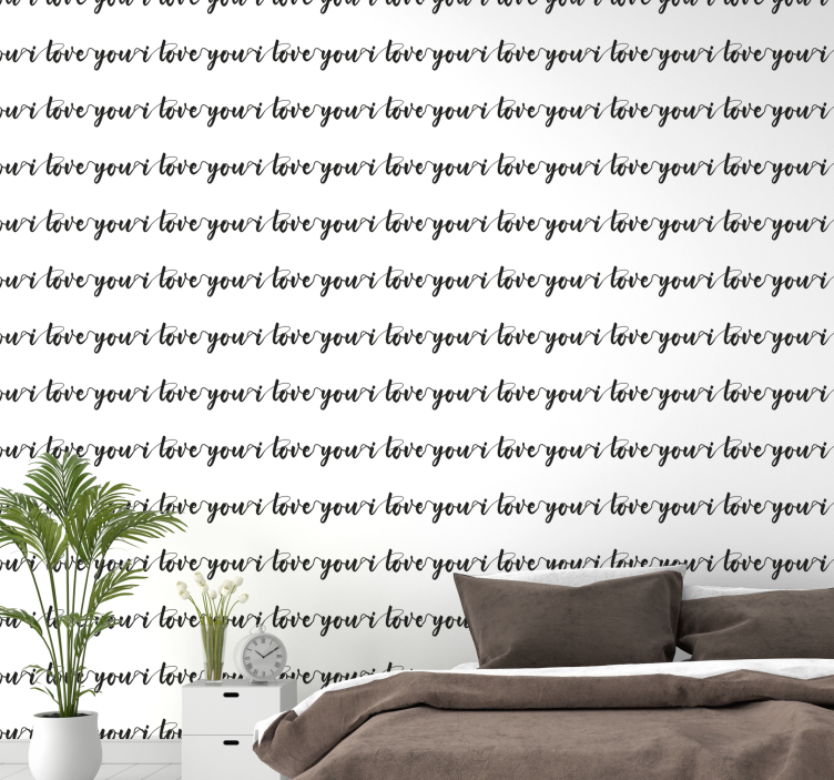 Papel pintado letras ama tu vida - TenVinilo