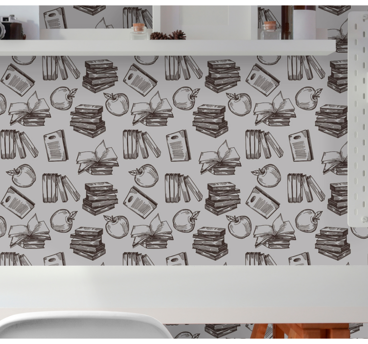 Papel pintado letras bosquejo literario - TenVinilo